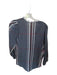 Apiece Apart Size 8 Navy & Brown Cotton Long Balloon Sleeve Plaid Buttons Top Navy & Brown / 8