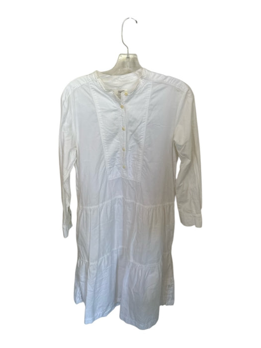 Toast Size 12 White Cotton Long Sleeve Buttons Midi Dress White / 12