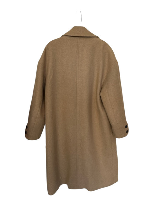 Zara Size L Brown Unknown Trench Maxi Button Front Collared Coat Brown / L