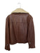 Acne Size Est M Brown & Cream Leather Shearling Lined Silver Hardware Jacket Brown & Cream / Est M