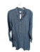 Steven Alan Size L Med Dark Wash Linen Long Sleeve Button Down Dress Med Dark Wash / L