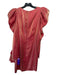 Elliatt Size S coral Viscose Blend Shimmer Surplice Puff Shoulder Dress coral / S