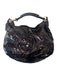 Jimmy Choo Purple & Black Patent Top Handle Gold Hardware Leopard Bag Purple & Black / XL