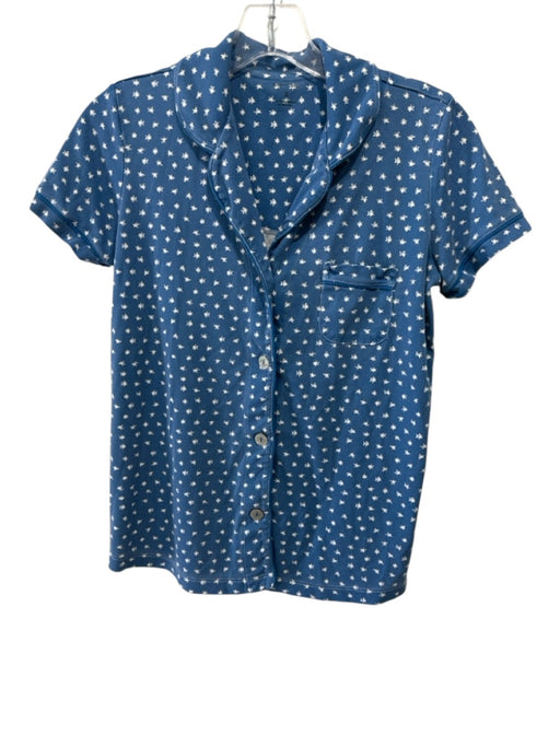 Roller Rabbit Size S Blue & White Prima Cotton Button Front stars Pajamas Blue & White / S