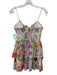 Alice + Olivia Size 0 Multi Cotton Eyelet Tiered Skirt Zip Back Mini Dress Multi / 0