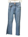 Mother Size 23 Blue Wash Cotton Blend Zip & Button Whiskering Flare Jeans Blue Wash / 23