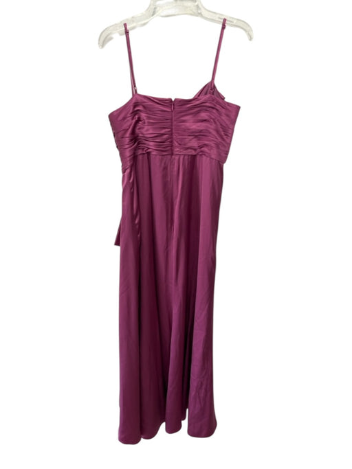 Cinq a Sept Size 4 Mauve Silk Zip Back Adjustable Strap Midi Cowl Neck Dress Mauve / 4