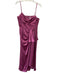Cinq a Sept Size 4 Mauve Silk Zip Back Adjustable Strap Midi Cowl Neck Dress Mauve / 4