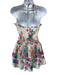 Loveshackfancy Size XS White & Multi Cotton Halter Mini Tiered Skirt Dress White & Multi / XS