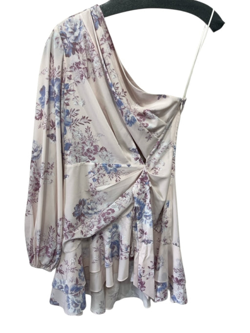 Michael Costello x Revolve Size XS Pink & Multi Poly Blend One Shoulder Dress Pink & Multi / XS