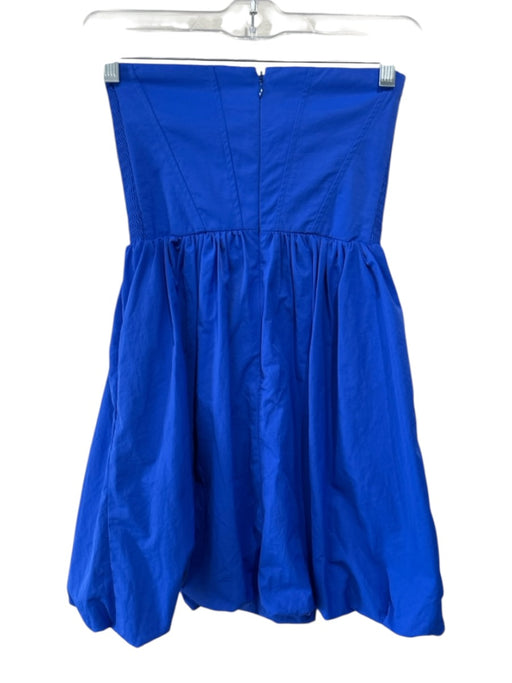 Amanda Uprichard Size XS Blue Polyester Sleeveless Zip Back Bubble Skirt Dress Blue / XS