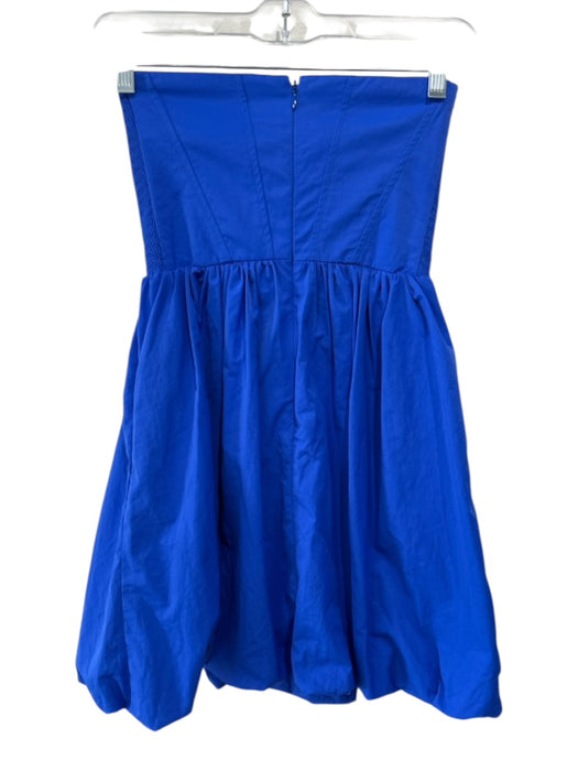 Amanda Uprichard Size XS Blue Polyester Sleeveless Zip Back Bubble Skirt Dress Blue / XS