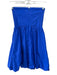 Amanda Uprichard Size XS Blue Polyester Sleeveless Zip Back Bubble Skirt Dress Blue / XS