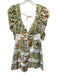 For Love & Lemons Size XS White, Green & Multi Polyester Zip Back Floral Dress White, Green & Multi / XS