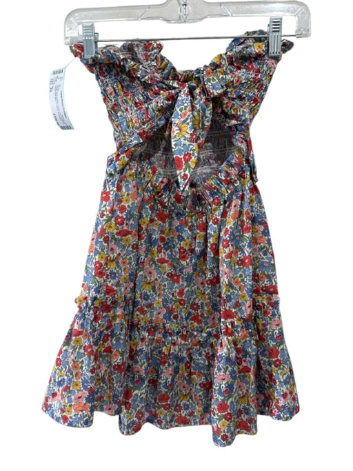 Sea Size XS White, Blue & Multi Cotton Cut Out Back Floral Print Mini Dress White, Blue & Multi / XS