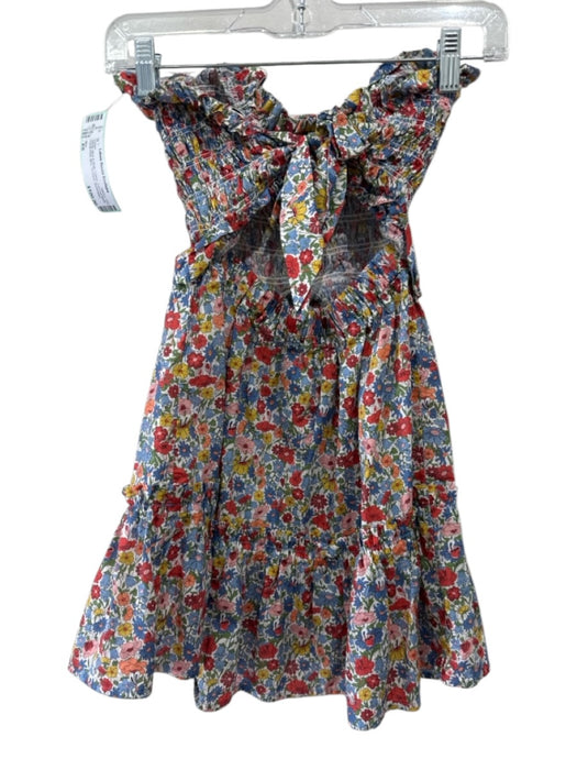 Sea Size XS White, Blue & Multi Cotton Cut Out Back Floral Print Mini Dress White, Blue & Multi / XS