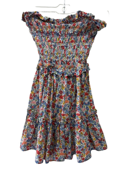 Sea Size XS White, Blue & Multi Cotton Cut Out Back Floral Print Mini Dress White, Blue & Multi / XS