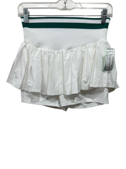 FP Movement Size XS White Synthetic Elastic Waist Athletic Pleat Skirt White / XS