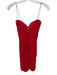 Nookie Size XS Red Nylon Blend Ruched Cut Out Front Spaghetti Strap Mini Dress Red / XS