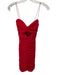Nookie Size XS Red Nylon Blend Ruched Cut Out Front Spaghetti Strap Mini Dress Red / XS