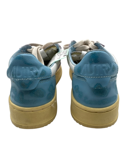 Autry Shoe Size 36 White, Purple & Blue Leather Lace Up Color Block Shoes White, Purple & Blue / 36