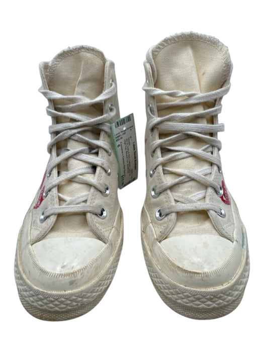 Converse x Comme Des Garcon Shoe Size 6 Ivory & Red Canvas Lace Up Shoes Ivory & Red / 6