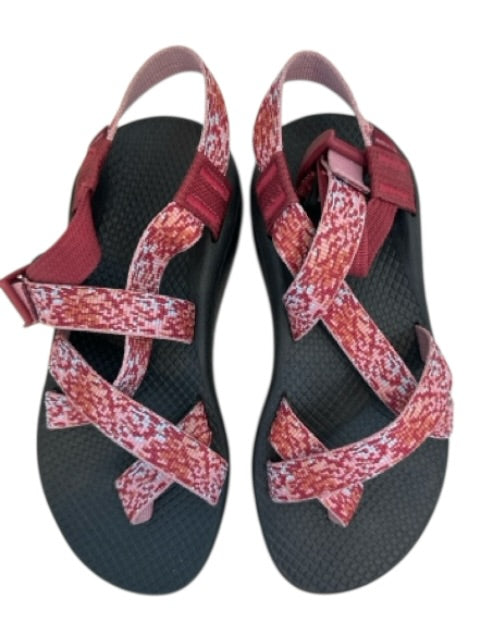 Chaco Shoe Size 6 Burgundy Rubber Adjustable Strap Slip On Sandals Burgundy / 6