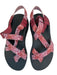 Chaco Shoe Size 6 Burgundy Rubber Adjustable Strap Slip On Sandals Burgundy / 6