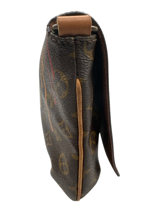 Louis Vuitton Brown & Multi Coated Canvas Magnetic Closure Crossbody Strap Bag Brown & Multi / S