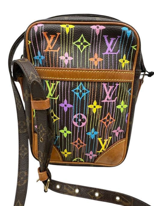 Louis Vuitton Brown & Multi Coated Canvas Zip Top Crossbody Strap Bag Brown & Multi / S