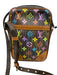 Louis Vuitton Brown & Multi Coated Canvas Zip Top Crossbody Strap Bag Brown & Multi / S
