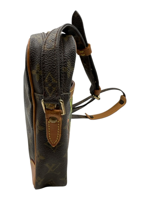 Louis Vuitton Brown & Multi Coated Canvas Zip Top Crossbody Strap Bag Brown & Multi / S