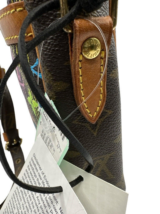 Louis Vuitton Brown & Multi Coated Canvas Zip Top Crossbody Strap Bag Brown & Multi / S