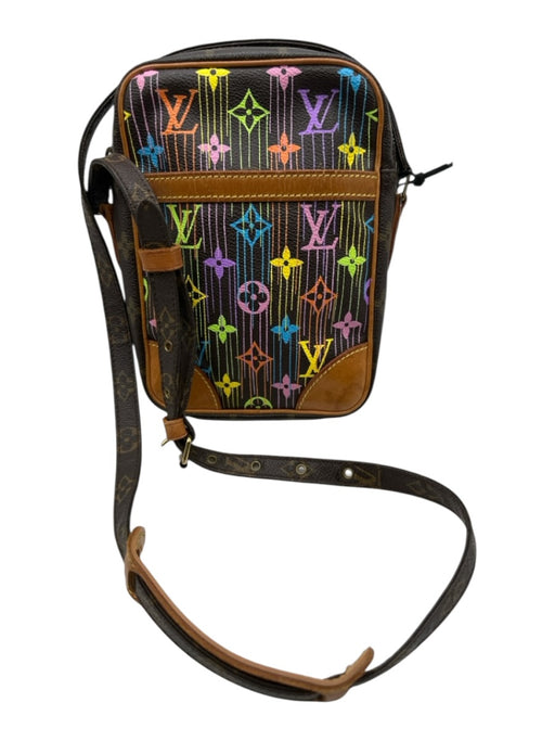 Louis Vuitton Brown & Multi Coated Canvas Zip Top Crossbody Strap Bag Brown & Multi / S