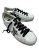 Golden Goose Shoe Size 38 White & Silver Leather Glitter Detail Sneakers White & Silver / 38