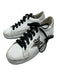 Golden Goose Shoe Size 38 White & Silver Leather Glitter Detail Sneakers White & Silver / 38