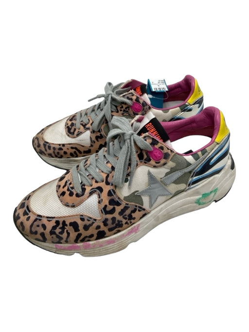 Golden Goose Shoe Size 38 Multicolor Leather Lotion Print Block Sneakers Multicolor / 38