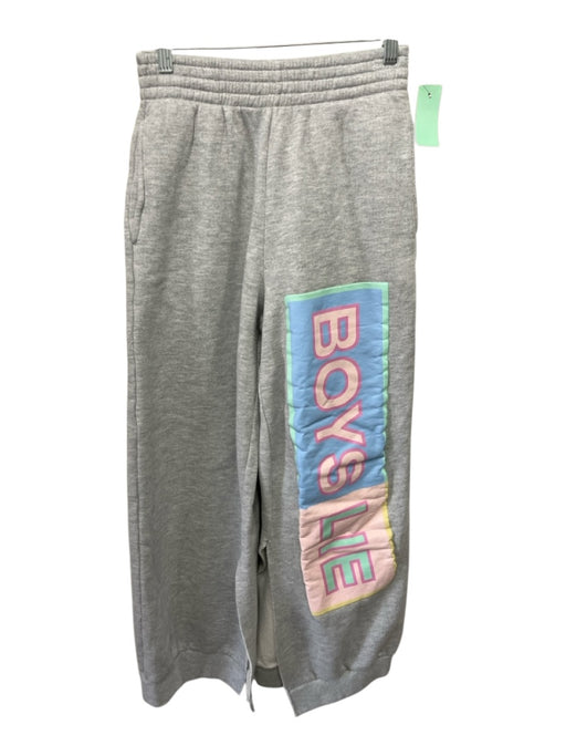 Boys Lie Size XS Grey & Multi Cotton Blend Graphic Print Elastic Waist Pants Grey & Multi / XS
