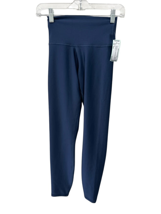 Alo Size XXS Navy Synthetic Elastic Waist Athletic Leggings Navy / XXS