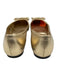 Jimmy Choo Shoe Size 36.5 Gold Leather Bow Square Round Toe Flats Gold / 36.5