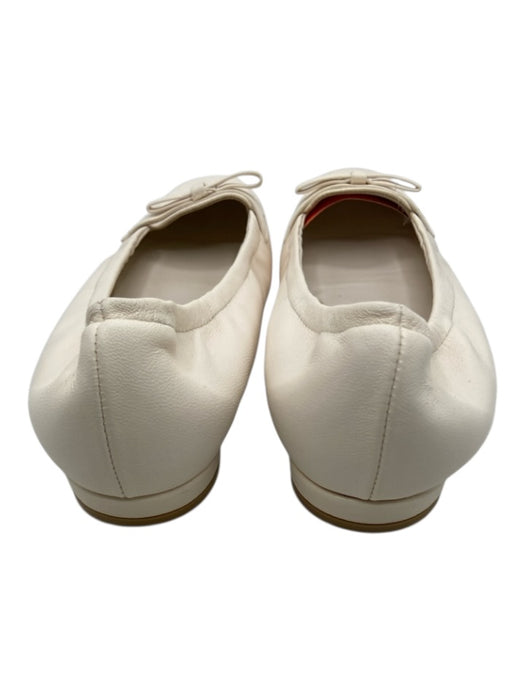 Stuart Weitzman Shoe Size 6.5 Off White Leather Bow Square Round Toe Flats Off White / 6.5