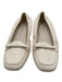 Stuart Weitzman Shoe Size 6.5 Off White Leather Bow Square Round Toe Flats Off White / 6.5