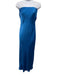 Bec & Bridge Size 2 Blue Viscose Strapless Cut Out Elastic Satin Dress Blue / 2