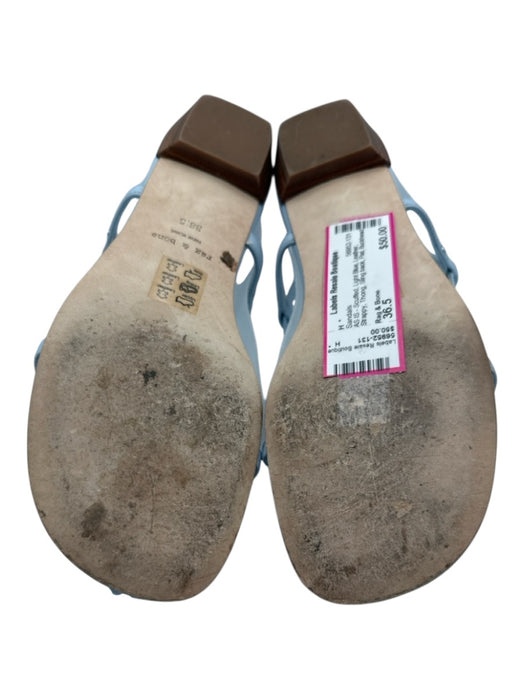 Rag & Bone Shoe Size 36.5 Light Blue Leather Strappy Thong Sling back Sandals Light Blue / 36.5