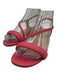 Marion Parke Shoe Size 36.5 Pink Leather Toe Strap Slingback Puffer Sandals Pink / 36.5