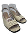 Salvatore Ferragamo Boutique Shoe Size 8 Cream White Leather Upper Slingbacks Cream White / 8