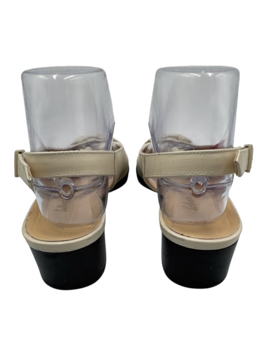 Salvatore Ferragamo Boutique Shoe Size 8 Cream White Leather Upper Slingbacks Cream White / 8