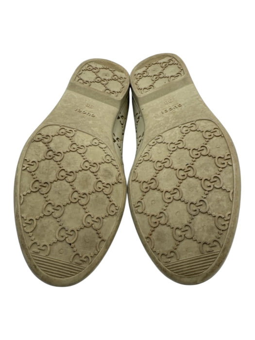 Gucci Shoe Size 38 Light Green Rubber Upper Guccissima Cutout Pump Flats Light Green / 38