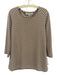 Caroline Rose Size S Tan & cream Polyester Blend Knit Diagonal Stripe Top Tan & cream / S
