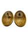 Christian Dior Gold Gold Tone Metal Ribbed Oblong Post Back Earrings Gold